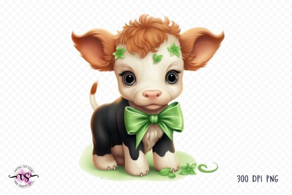 Download Cute St Patrick's Day Baby Cow Clipart - Baby cow clipart Collection