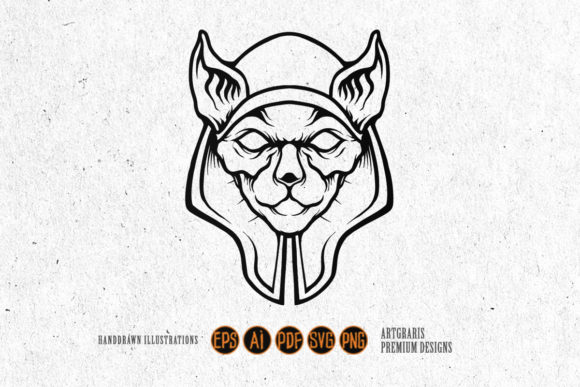 Download Silhouette Egyptian Spinx Cat Logo - Spinx cat Collection